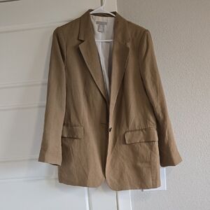 H&M Linen Tan Blazer